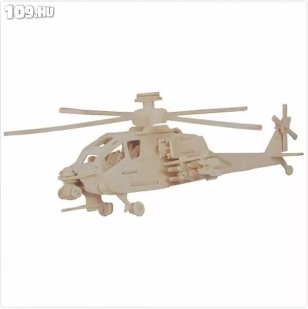 Apache helikopter (natúr) 3D Puzzle